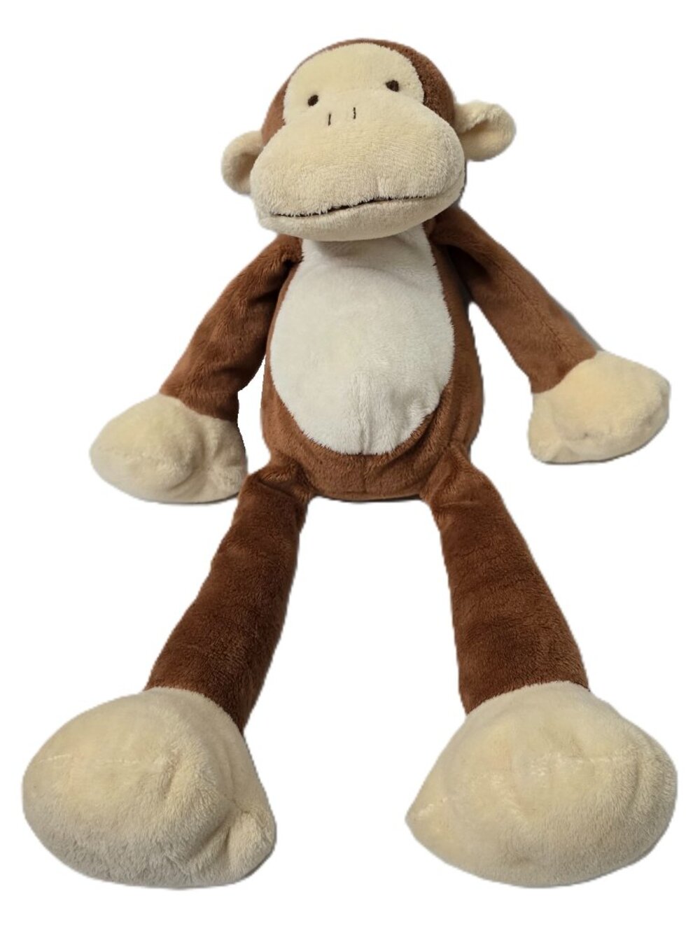 GUND Floppy Monkey Plush Toy Chimp Stuff Animal ROMPER Embroidered Eyes 14 inch